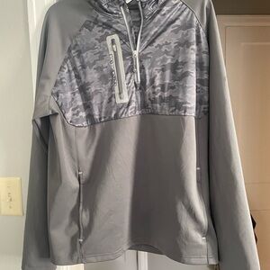 Peter Millar Charcoal Camo Quarter-Zip Pullover XL